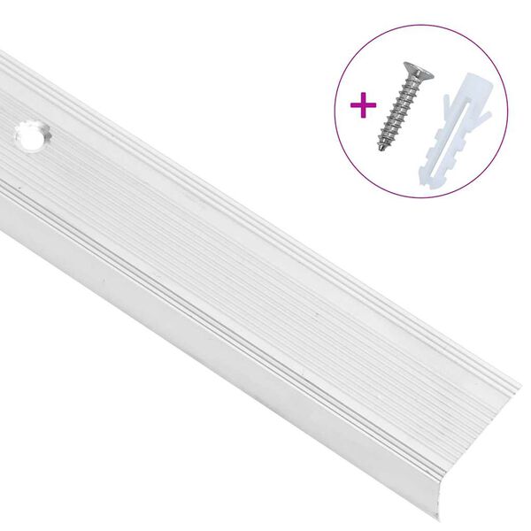 vidaXL Listwy schodowe w kształcie litery L 15 szt. Aluminium 100 cm