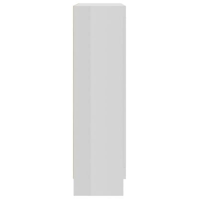 vidaXL Witryna, wysoki połysk, biała, 82,5x30,5x115 cm, płyta
