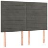 vidaXL Zagł&oacute;wek ciemnoszary 144x5x118/128 cm aksamit
