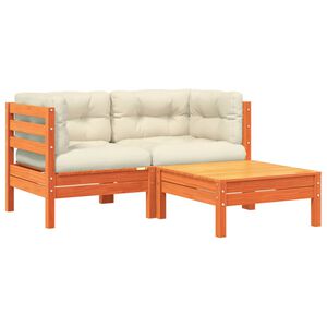 vidaXL Sofa ogrodowa z poduszkami i podn&oacute;żkiem, 2-osobowa