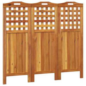vidaXL Parawan 3-panelowy, 121,5x2x115 cm, lite drewno akacjowe