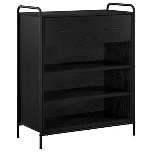 vidaXL Szafka na buty 76 x 36,5 x 93 cm Drewno inżynieryjne Czarny dąb