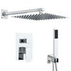 vidaXL Ukryty system prysznicowy (kwadratowy) srebrny