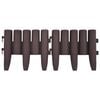 vidaXL Obrzeża trawnikowe, 36 szt., brązowe, 10 m, PP