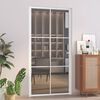 vidaXL Drzwi wewnętrzne, 102,5x201,5 cm, białe, szkło ESG i aluminium