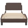 vidaXL Rama ł&oacute;żka, Dover, brązowa, 90x200cm, sztuczna sk&oacute;ra