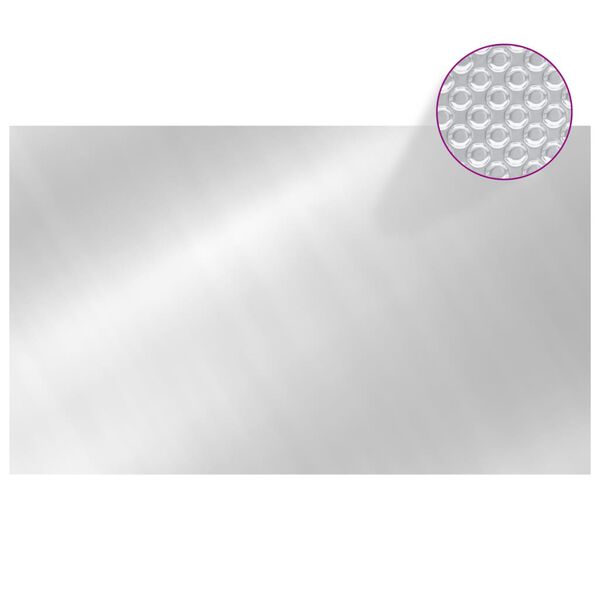 vidaXL Prostokątna pokrywa na basen, 1000 x 600 cm, PE, srebrna