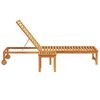 vidaXL Leżak Brązowy 202 x 53 x 89 cm Lite Drewno Akacji
