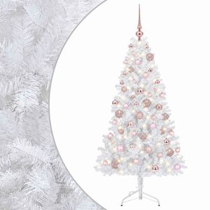 vidaXL Sztuczna choinka z bombką 210 cm 300 LED Ciepła biel