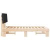 vidaXL Ramka ł&oacute;żka z tapicerowanym wezgłowiem Czarny 120 x 200 cm