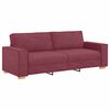 vidaXL Sofa 3 pcs Czerwone wino 220 x 80 x 84 cm Tkanina lniana