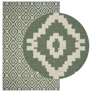 vidaXL Dywan strefowy Naturalny i zielony 160 x 230 cm PET