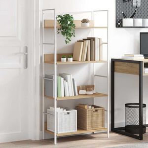 vidaXL Regał z 4 p&oacute;łkami, kolor dębu, 60x27,6x124,5 cm