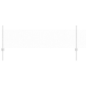 vidaXL Ogrodzenie z słupkiem Srebrny 0,5 x 50 m Stal