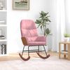vidaXL Fotel bujany, r&oacute;żowy, tapicerowany aksamitem