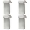 vidaXL Ogrodzenie ślimakowe 4 szt. 13,5 x 13,5 x 25 cm Stal nierdzewna