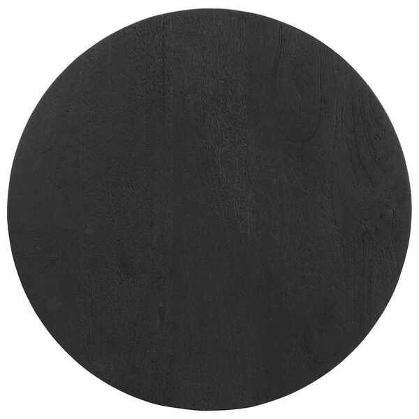 vidaXL Stolik boczny czarny Ø50x40 cm lite drewno mango