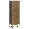 vidaXL Highboard Mosiądz 35 x 30 x 120 cm