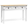 vidaXL Stolik końcowy z szufladą Corona Biały 114 x 34,5 x 73 cm