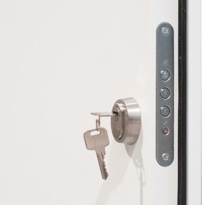 vidaXL Drzwi wejściowe, białe, 90x200 cm, aluminium