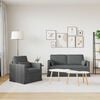vidaXL Sofa 2 pcs Ciemnoszary