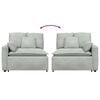 vidaXL Modułowy podłokietnik sofy modułowej z poduszkami jasnoszary