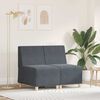 vidaXL Modułowa sofa bez podłokietnik&oacute;w 2 pcs Ciemnoszary