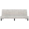 vidaXL Rozkładana sofa 2-osobowa, jasnoszara, mikrofibra