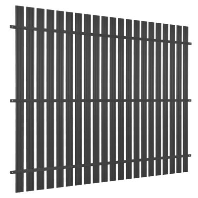 vidaXL Panel ogrodzeniowy z aluminium, 180 x 180 cm, antracytowy