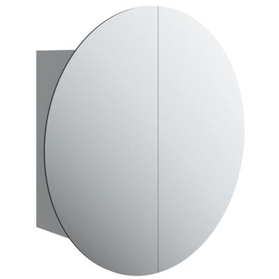 vidaXL Szafka łazienkowa z lustrem i LED, szary, 47x47x17,5 cm
