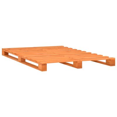 vidaXL Rama łóżka z palet, brązowa, lite drewno sosnowe, 160 x 200 cm