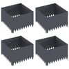 vidaXL Krawężnik do trawnika 4 pcs 60 x 60 x 35 cm Stal antracytowy