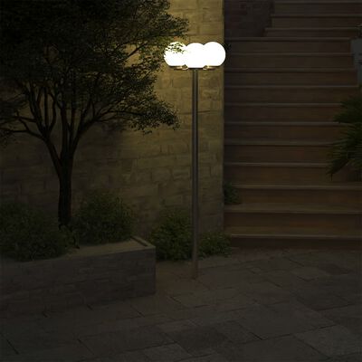 vidaXL Lampa ogrodowa na słupku, 3 kule, 220 cm