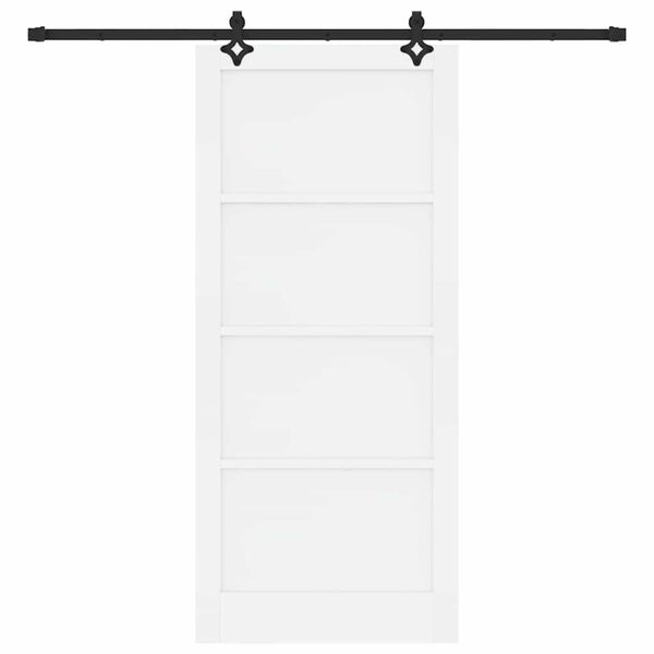 vidaXL Drzwi przesuwne ORKDAL Biały 93 x 211 cm Lite drewno sosnowe