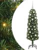 vidaXL Sztuczna choinka z podstawą Zielony 150 cm PVC, stal i plastik