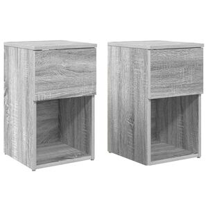vidaXL Szafka pod ł&oacute;żko 2 szt. Szary Sonoma 29 x 31,5 x 49 cm