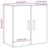 vidaXL Szafka ścienna Montowane na ścianie Czarny Dąb 60 x 30 x 60 cm
