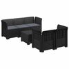 vidaXL 5-osobowa sofa ogrodowa z poduszkami w stylu rattanowym PP
