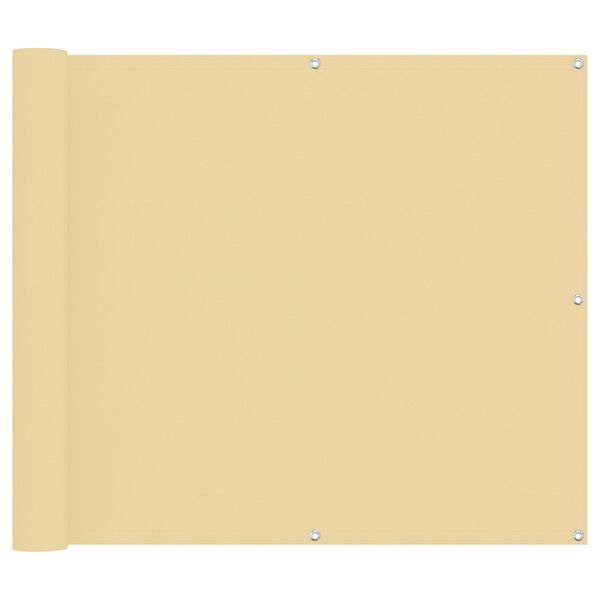 vidaXL Ekran balkonowy piaskowy 100 x 300 cm Materiał Oxford