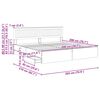 vidaXL Ramka ł&oacute;żka Dąb wędzony 200 x 200 cm Drewno inżynieryjne