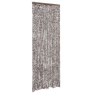 vidaXL Zasłona przeciwko owadom, brązowo-biała, 90x200 cm, szenil