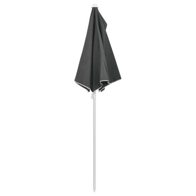 vidaXL Półokrągły parasol ogrodowy na słupku, 180x90 cm, antracytowy