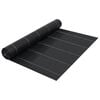 vidaXL Agrotkanina przeciw chwastom, czarna matowa, 1x25 m, PP