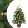 vidaXL Sztuczna choinka z 150 diodami LED Zielony 75 cm PE i PVC