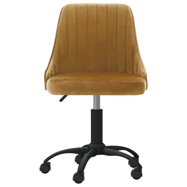 vidaXL Obrotowe krzesło biurowe, brązowe, obite aksamitem