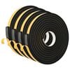 vidaXL Taśma samoprzylepna z pianki 4 szt. Czarny 20mm x 5m Pianka CR