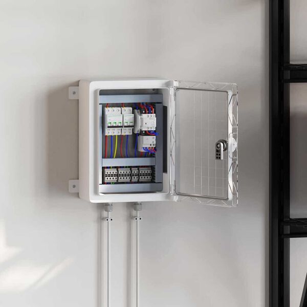 vidaXL Szafka kontrolna Szary 25 x 13 x 33 cm Plastik ABS