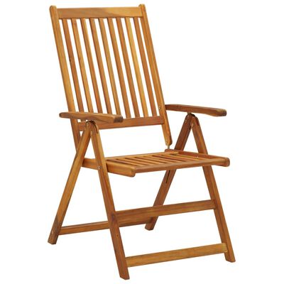 vidaXL Składane krzesła ogrodowe z poduszkami 3 szt., drewno akacjowe