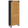 vidaXL Highboard z szufladą 2 pcs Czarny Dąb 69,5 x 34 x 180 cm