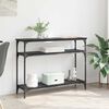 vidaXL Konsola Czarny Dąb 100 x 29 x 75 cm Materiał drewnopochodny